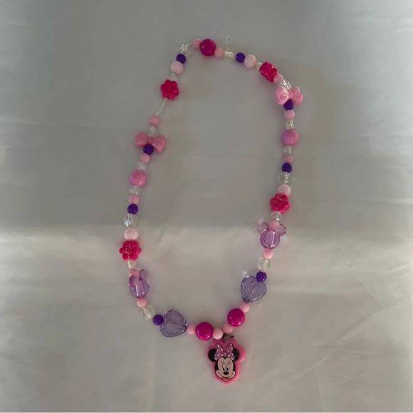 🎀 Disney Minnie  Mouse Beaded Necklace - Adorable Disney Park Souvenir! 🐭 - Picture 1 of 6